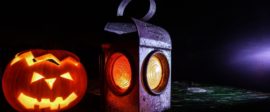 Lamp halloween lantern pumpkin large